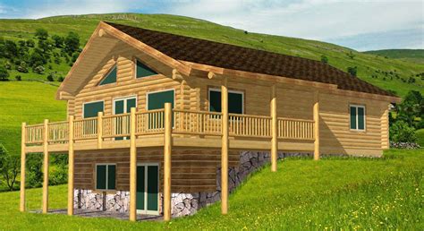eagle valley ranch  basement   super efficient ranch style log cabin log home kits log