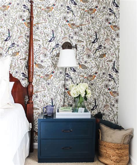 Woodland Birds Lively Botanical Wallpaper • Milton And King In 2021