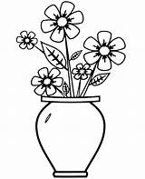 Wazon Kwiatami Kolorowanka Kolorowanki Prosta Druku Szablon Desenho Dzieci Kwiat Vasos Kwiaty Vase Wazonie sketch template