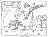 Coloring Pages Trailer Travel Printable Camping Adult Color Whimsical Instant Book Vintage Christmas Theme Print Kids Sheets Retro Crafts Sold sketch template