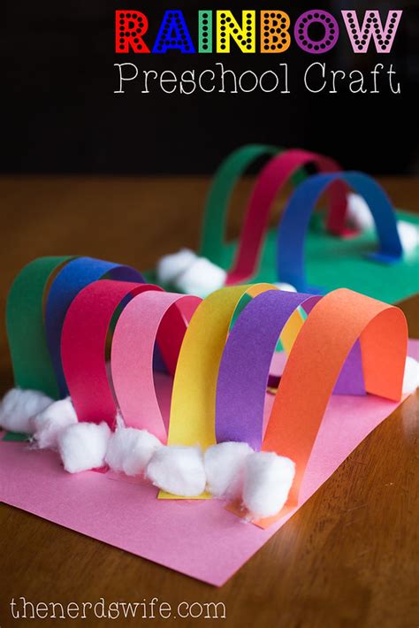rainbow preschool craft  elmers early learners  nerds wife