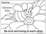 Ephesians Christian Kindness Activity Preschoolers Assert sketch template