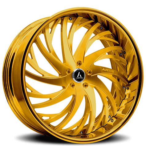 staggered artis forged wheels decatur gold rims atf