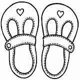Shoes Baby Clipart Shoe Coloring Booties Girl Drawing Cliparts Slippers Rubber Pages Hobbycraft Girls Template Clip Kids Stamp Tennis Children sketch template