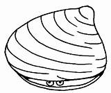 Clam Clipart Clip Clams Coloring Pages Cliparts Drawing Shell Clamshell Getdrawings Library sketch template