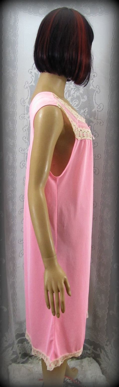 sexy nightgown lacy nighty pink nighty lingerie etsy