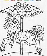 Carousel Zahlen Ausmalen Karussell Hellokids Ausmalbilder Malvorlagen Drucken Erwachsene Sheets Pferde Worksheets sketch template