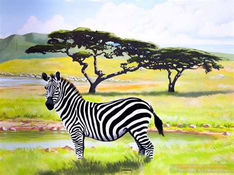 Safari Mural Based On Serengeti Sacredart Murals