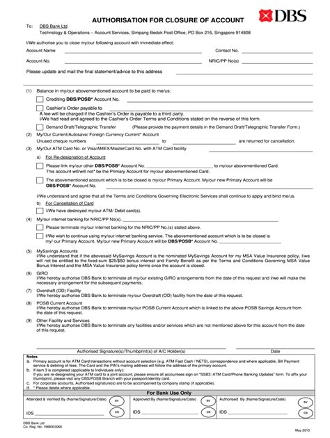 How To Close Dbs Corporate Account Form Fill Out And Sign Printable