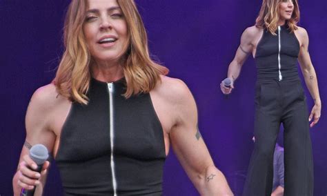 melanie chisholm looks ripped at carfest north festival daily mail online