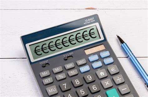 calculator showing euro symbols creative commons bilder