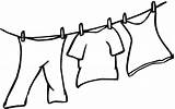 Laundry Coloring Pages Clothing sketch template