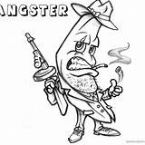 Gangster Cigarette sketch template