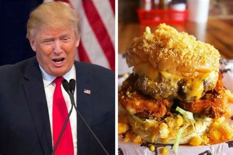 donald trump limited edition burger   served   camberley   ultra cheesy