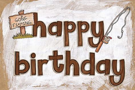 kate hadfield  fishing birthday card birthday