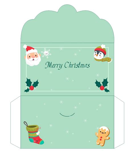 christmas gift card envelope template printable templates