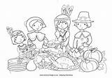 Thanksgiving Pages Colouring Coloring Pilgrim Indian Family Sheets Pilgrims Kids Together Activityvillage School Activities Color Sunday Feast Happy Printable Choose sketch template