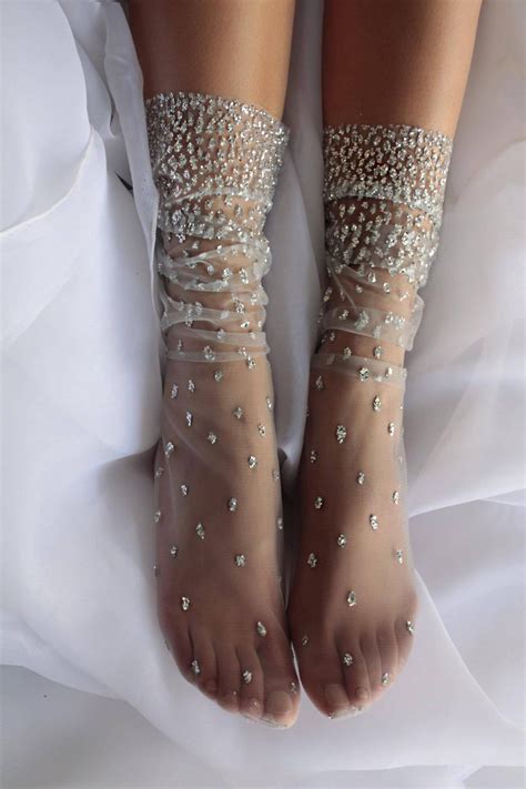 cascading shimmer socks in 2020 lace socks fashion
