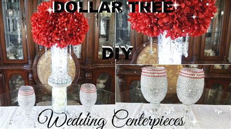 dollar tree diy bling wedding centrepieces diy glam decor