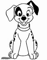 Coloring Dalmatian Dog 101 Dalmatians Pages Patch Sitting Outline Disneyclips Puppy Template sketch template