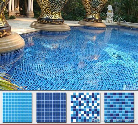 2019 Blue Glass Mosaic Swimming Pool Self Adhesive Mosaic