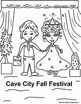 Coloring Festival Cave City Fall Pages Caveman Words House Churchhousecollection sketch template