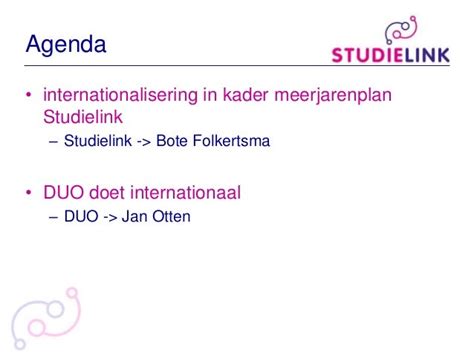studielink en duo internationalisering  prepared voor  jan