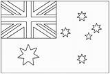 Drapeau Australie Banderas Drapeaux Coloriages Colorear Fahnen Bandiere Enfants Print Adulti Justcolor sketch template