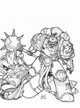 Warhammer 40k Heresy Horus Eaters Chaplain Dragon Adeptus sketch template