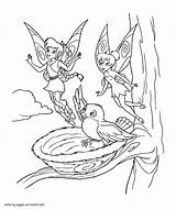 Coloring Pages Disney Fairies Tinker Fawn Bell Printable Fairy sketch template