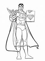 Pages Superboy Coloring Template sketch template