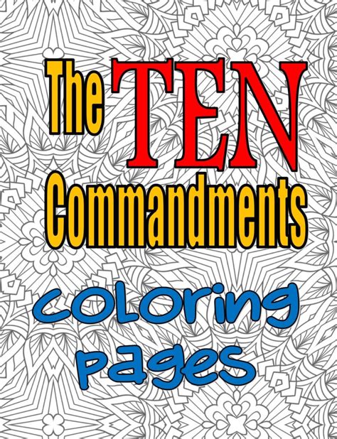 ten commandments coloring pages