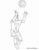 Volleyball Voleibol Balon Hellokids Pase Ausmalen Defesa Annahme Femenino sketch template