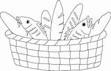 Loaves Fishes 5000 Basket Feeds Preschool Muerto Peces Colorat Speisung Planse Feeding Manna Lambs Pains Pescado Bibel Poissons Canciones Popular sketch template