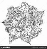 Ornamental Drawn Hand Ethnic Artistic Stock Illustration Patterned Doodle Floral Coloring Tattoo Frame Adult Pages Style Depositphotos Olesia Gmail sketch template