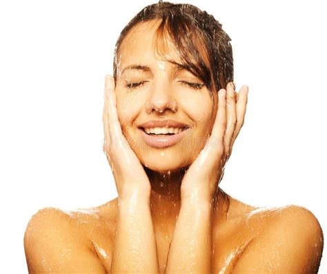 Woman Face With Water Drop Stock Image Image Of Bath 86495795