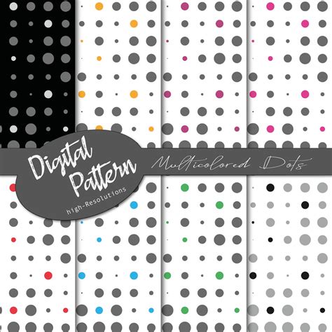 multicolored dots digital pattern digital paper etsy singapore