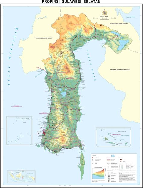 amazing indonesia south sulawesi province map