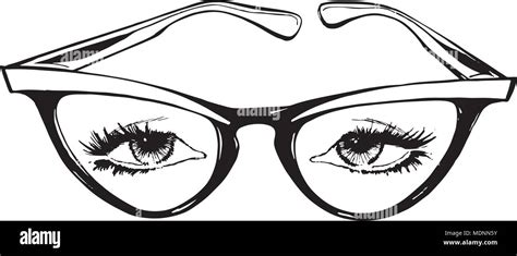 cat eye glasses retro clipart illustration stock vector art