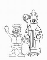 Sinterklaas Piet Saint Zwarte Kleurplaat Nikolaus Und Nicolas Fouettard Et Schwarzer Peter Nicholas Malvorlage Coloriage Coloring Pere Le Kleurplaten Ausmalbild sketch template