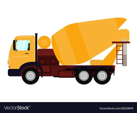 cartoon truck concrete mixer royalty  vector image