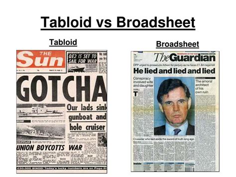 tabloid newspaper  broadsheet  broadsheet titles merge  form