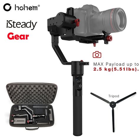 hohem isteady gear  axis handheld gimbal stabilizer  dslr mirroless camera payload kg