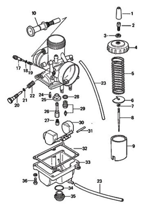 mikuni flat  carburetor diagram