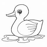 Duckling Quacking sketch template