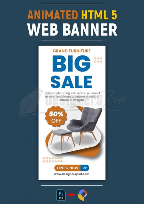 animated html banner ad template google web designer