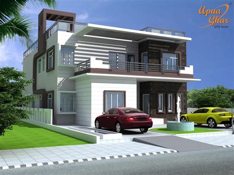 villa elevation  duplex house  modern architecture home designs