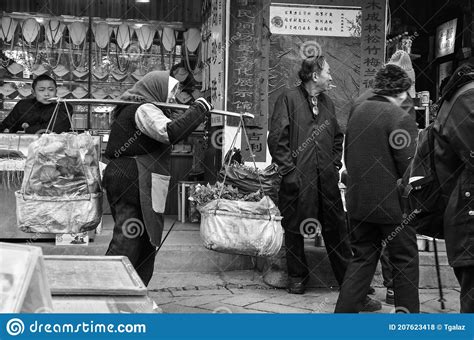 real life chinese street shot editorial stock photo image