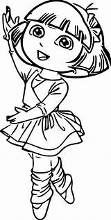 Coloring Ballerina Pages Dora Ballet Christmas Getcolorings Getdrawings Color Angelina Colorings sketch template
