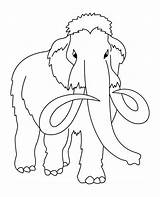 Mammoth Coloring Animals Mammouth Kb Drawing sketch template